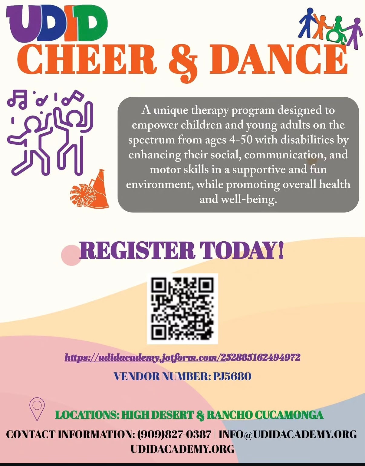 Cheer & Dance program flyer — UDID Academy