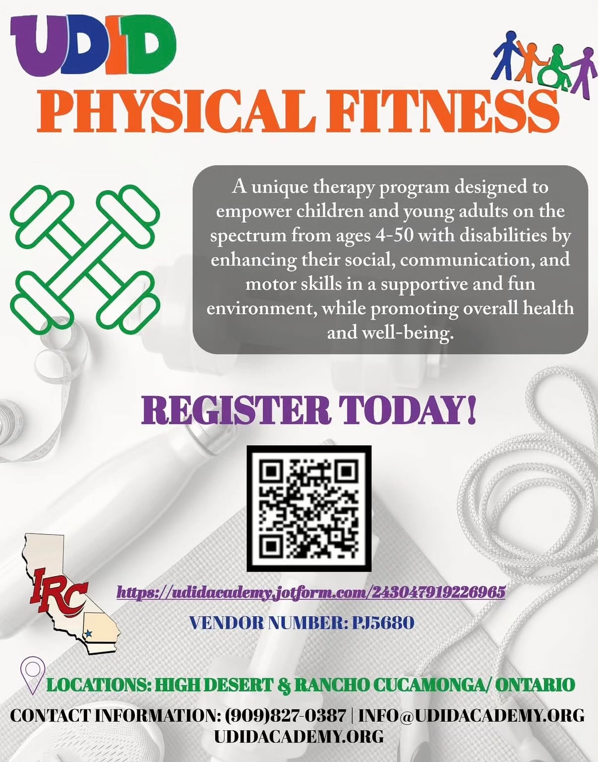 Physical Fitness program flyer — UDID Academy